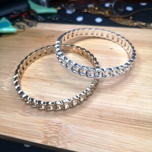 Silver and Gold Fashion Bangles